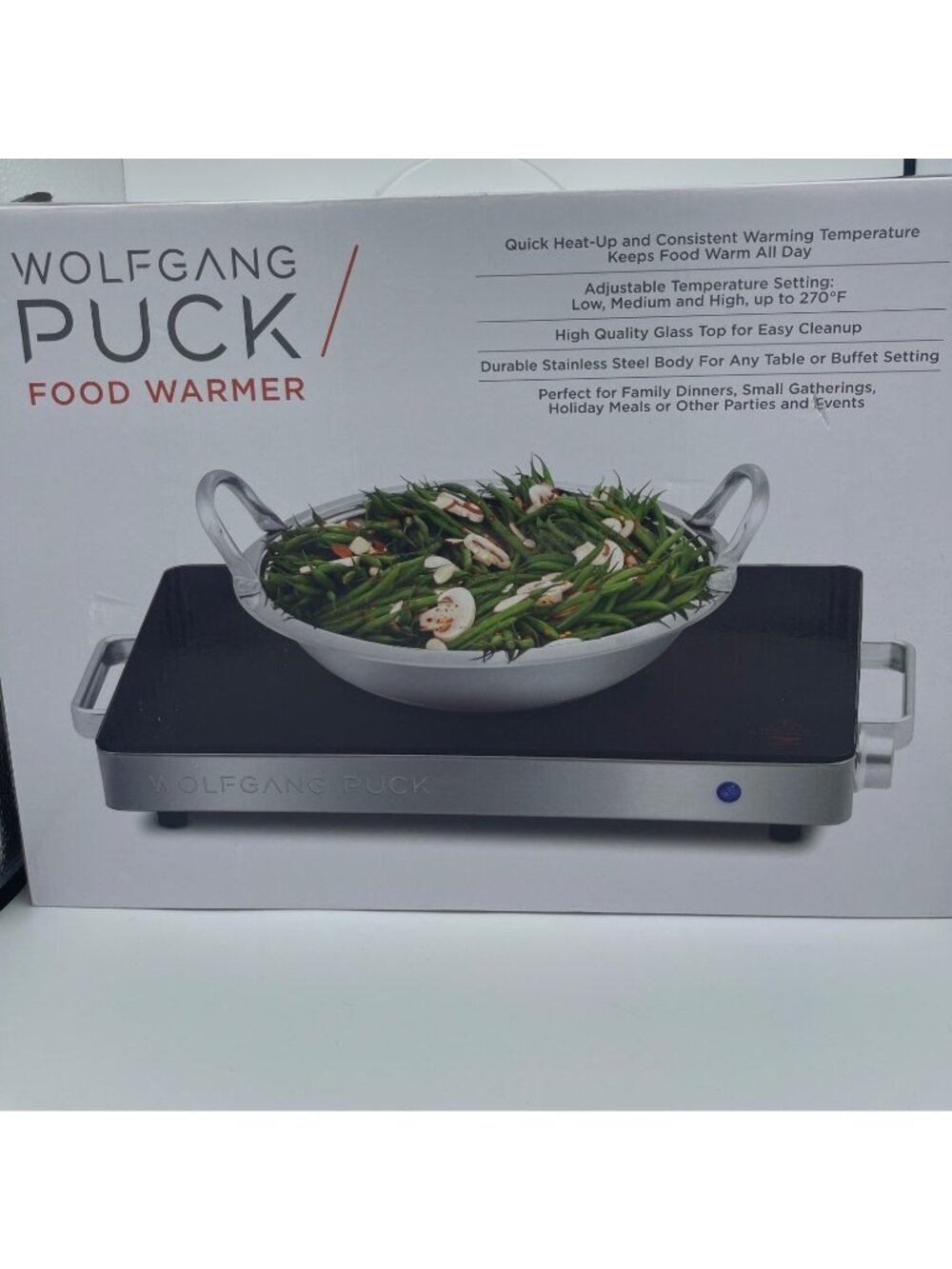 Wolfgang Puck Food Warmer Adjustable Temperature Quick Heat Consistent Warming